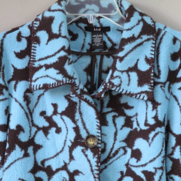 Womens Kial Fleece Jacket Size Large Brown Blue - Picture 2 of 6